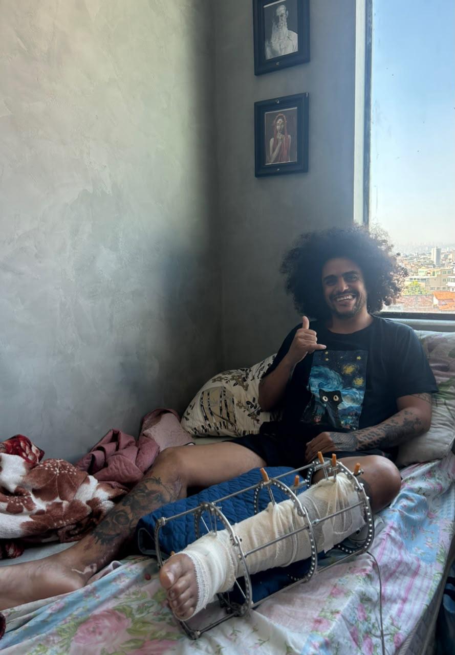 Bruno durante sua recuperação